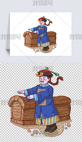 万圣节小鬼玩游戏捣蛋小鬼手绘插画