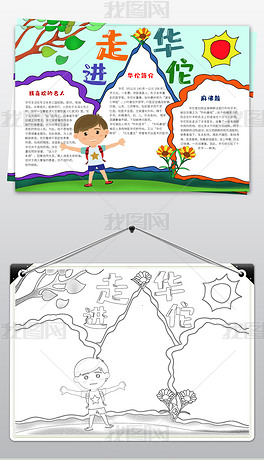 原创华佗小报手抄报模板华佗手术word手抄报版权可商用
