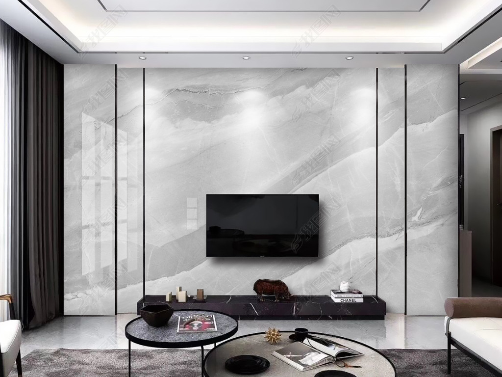 现代灰色大理石纹背景墙