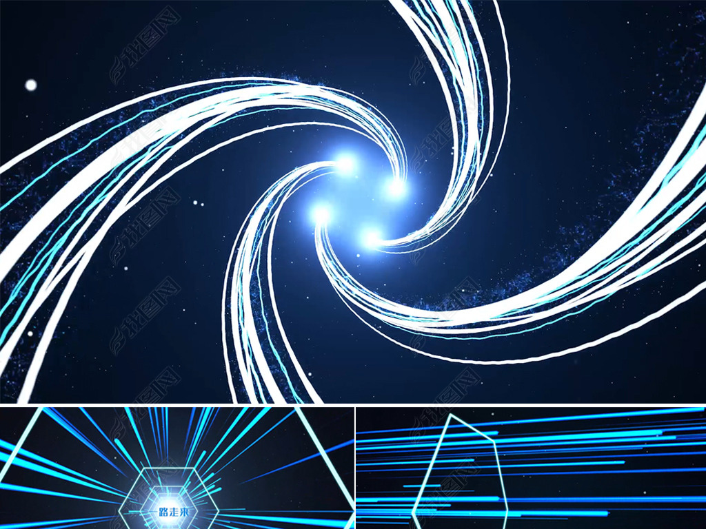 震撼大气粒子光效科技片头开场PR片头