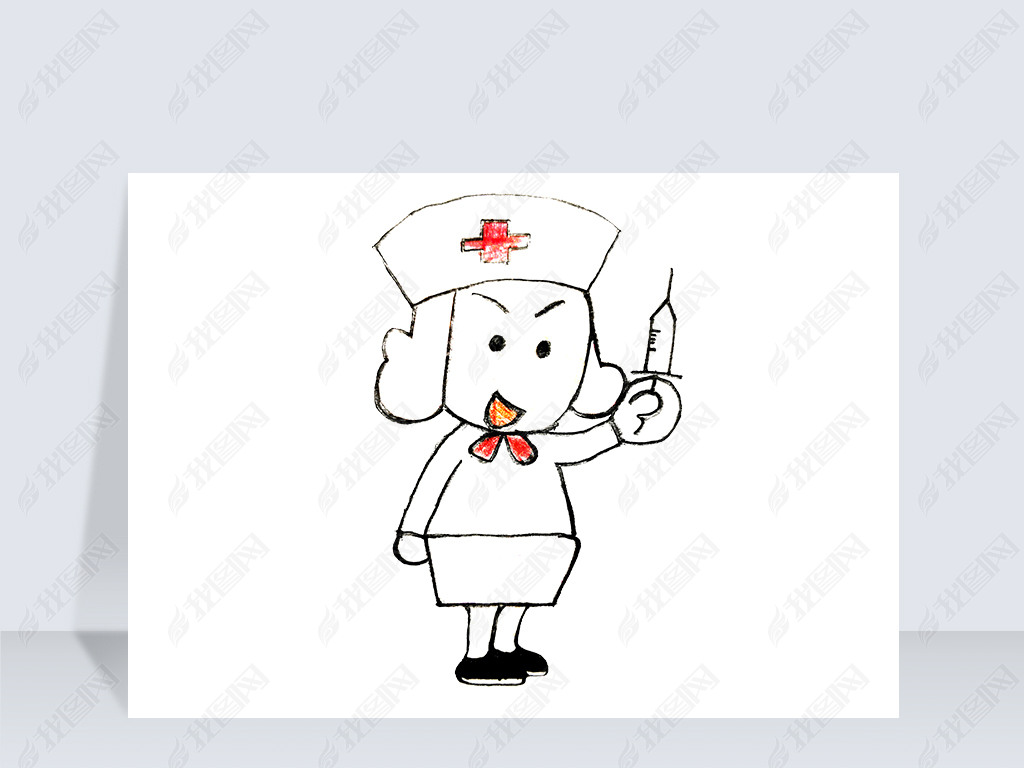 卡通护士扎针png