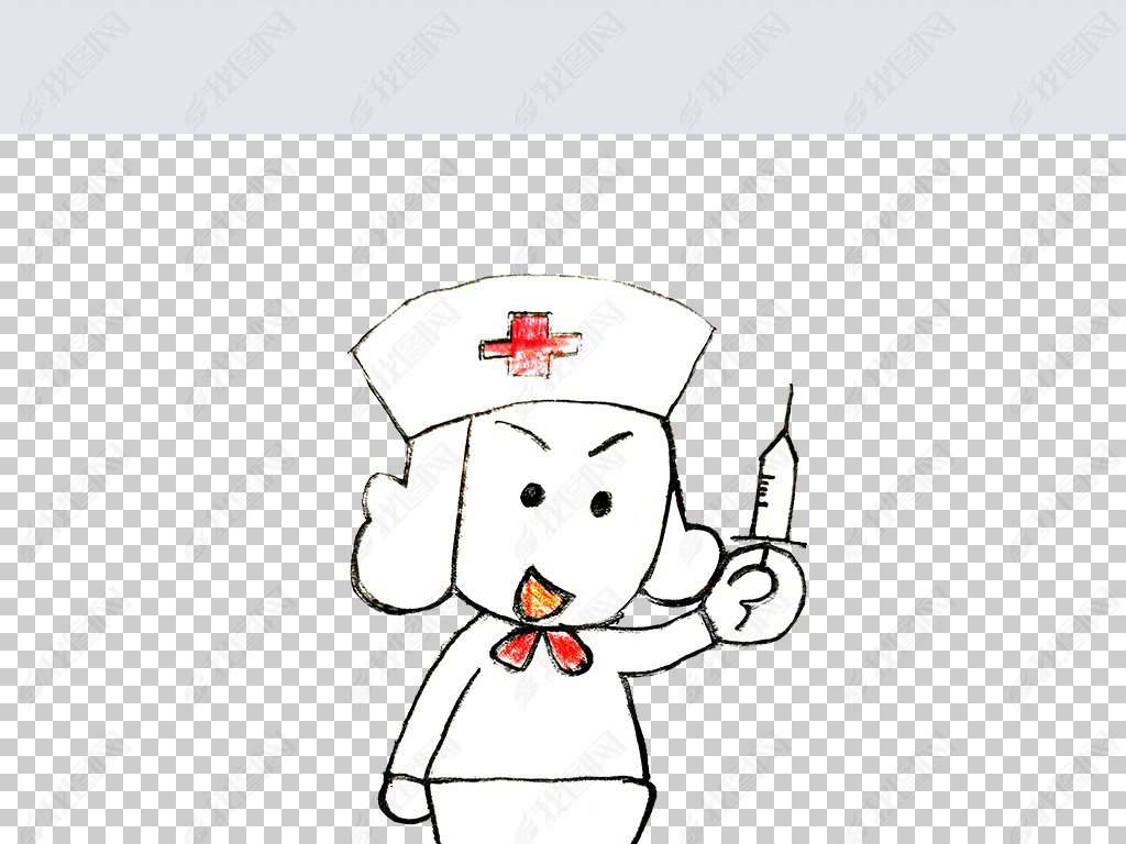 卡通护士扎针png