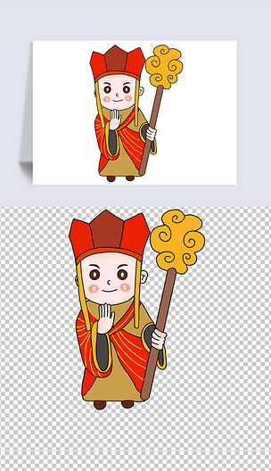 手绘可爱西游记之唐僧师傅