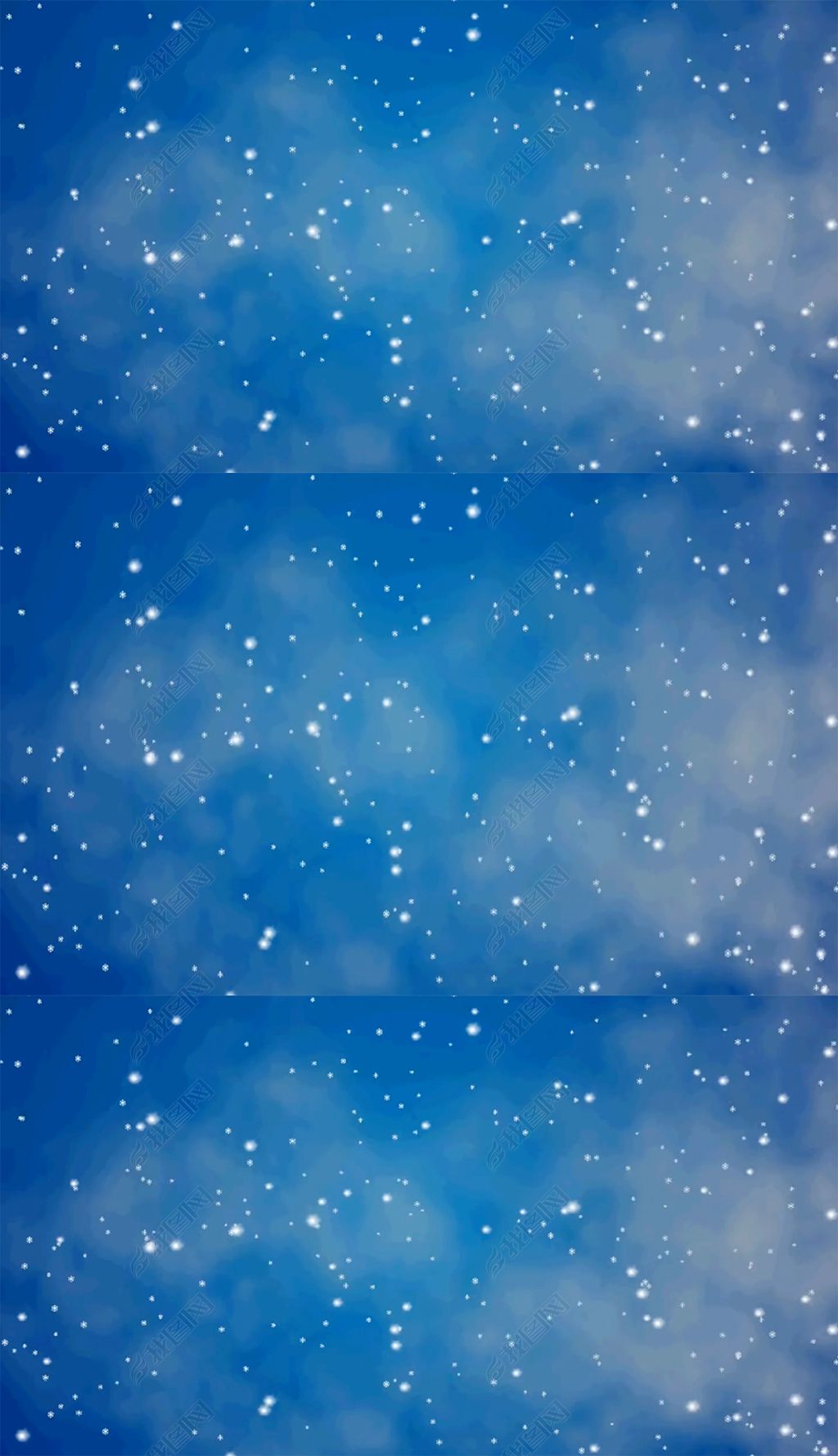 蓝色背景雪花下雪舞台背景片头视频视频素材下载-我图网