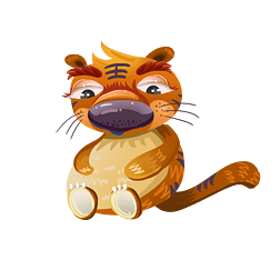 肥胖的卡通老虎