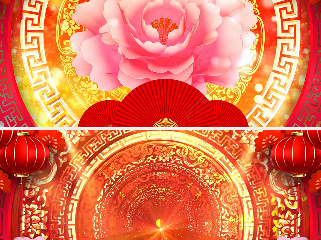 新年喜庆歌曲好运来成品配乐视频背景