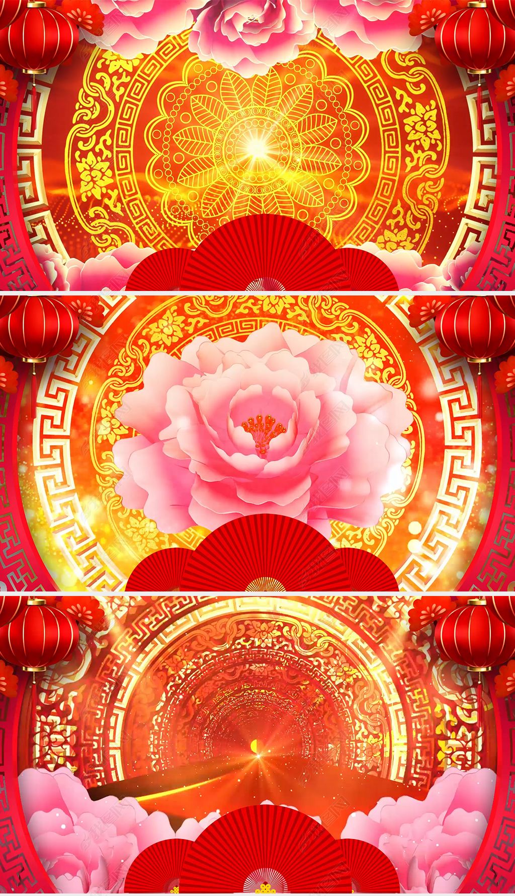 新年喜庆歌曲好运来成品配乐视频背景