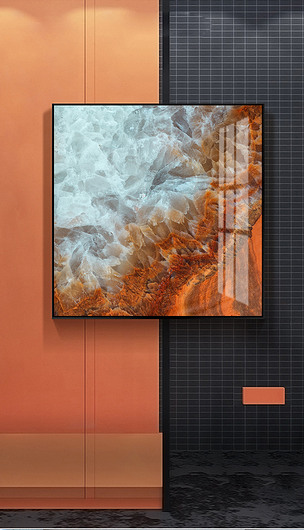 现代抽象意境现代简约抽象大理石装饰画