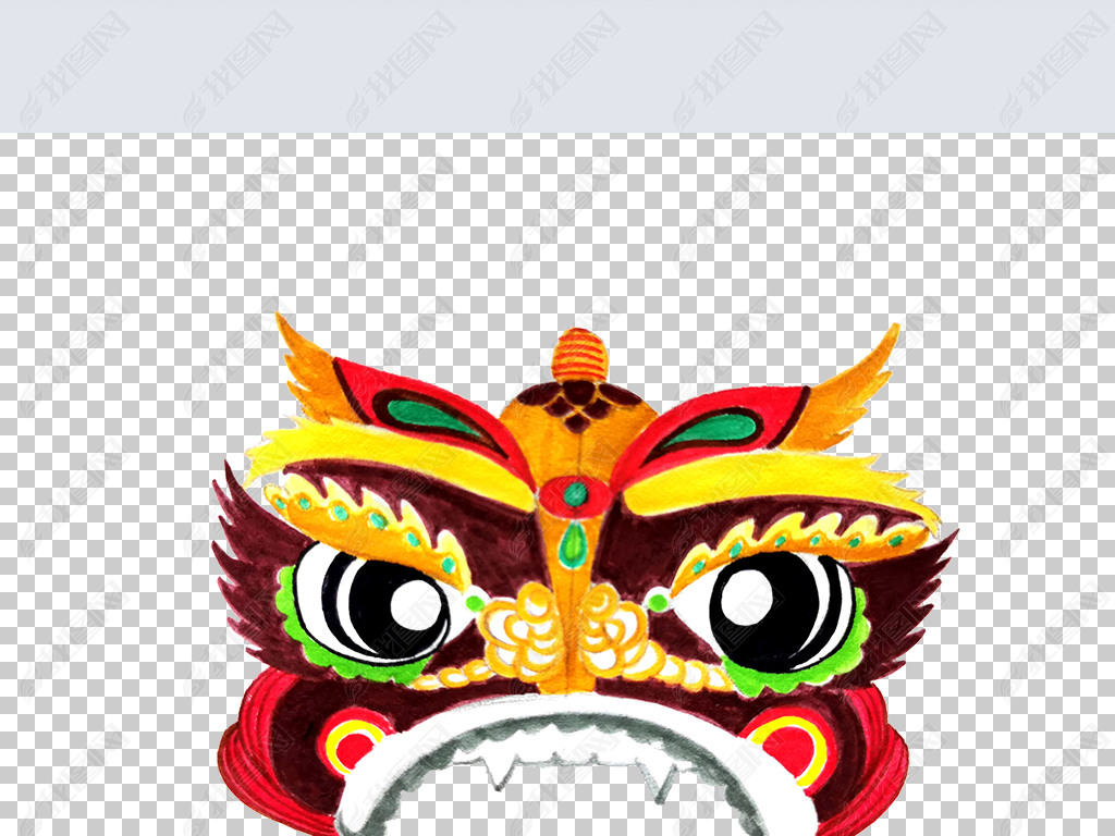 过年春节舞龙龙头png
