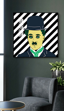 卓别林个性小众插画艺术抽象人物大师作品