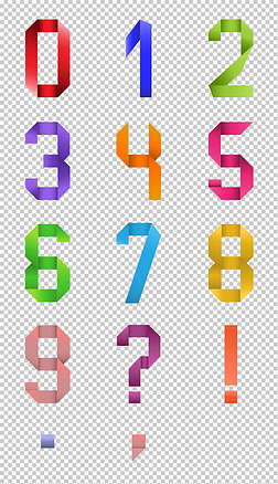 彩色7免抠元素|彩色阿拉伯数字0-9矢量免抠png