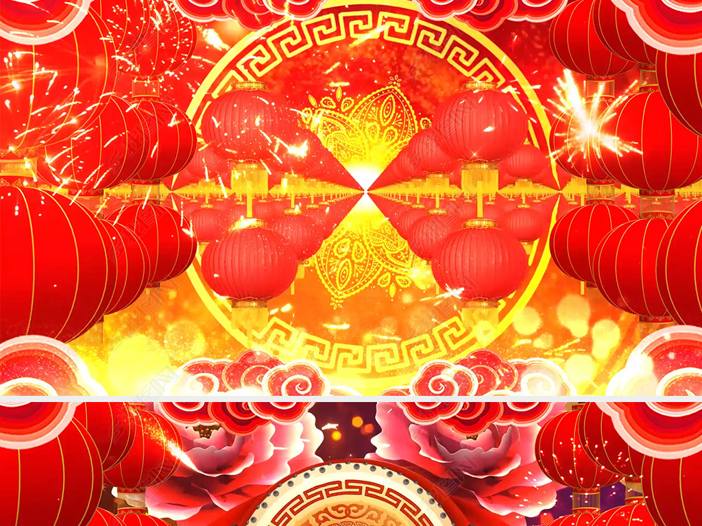 越来越好喜庆欢乐歌曲舞蹈背景LED视频