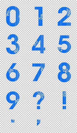 印记阿拉伯数字0-9矢量免抠png