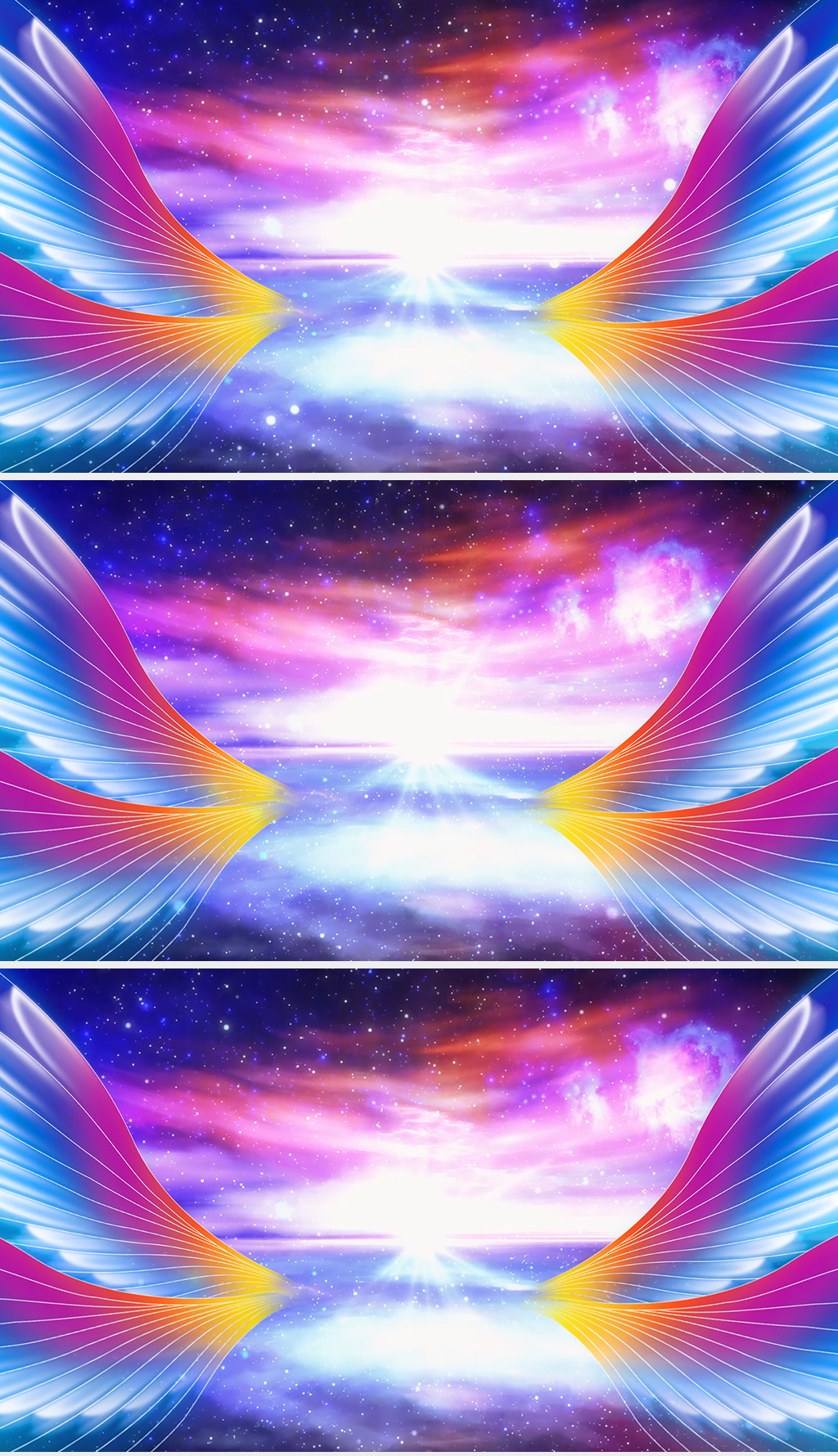 天使的翅膀星空粒子舞台背景视频