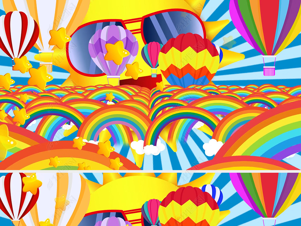 彩虹的约定儿童歌曲舞蹈演出LED视频