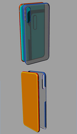 华为荣耀magic2智能手机壳犀牛模型