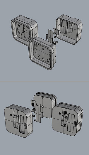 钟表带内部零件结构爆炸图犀牛模型