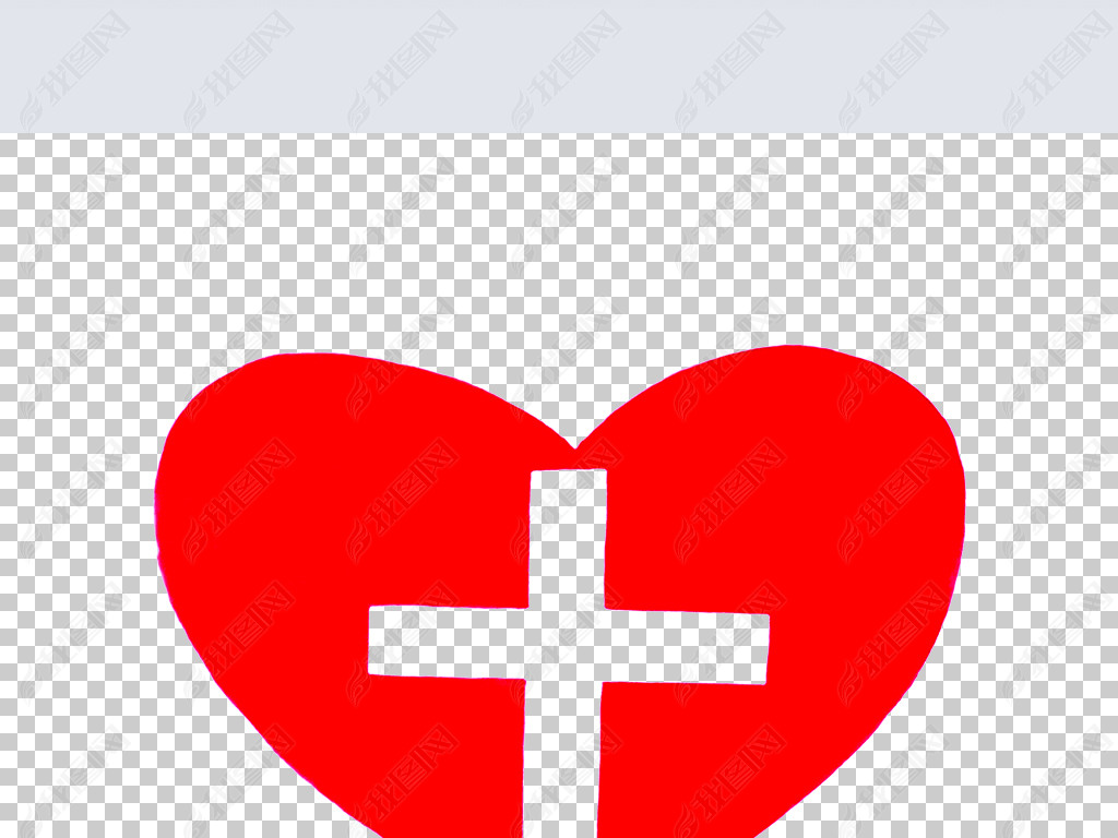 爱心十字架png