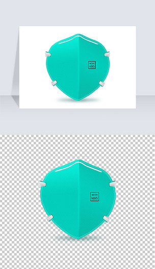 原創手繪卡通n95一次性口罩png免摳素材版權可商用