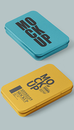 天地盖不锈钢铁盒样机模型