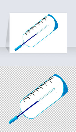 体温表手绘免抠元素|手绘体温计png