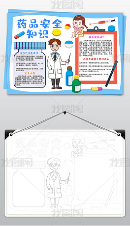 用药安全手抄报药物图片