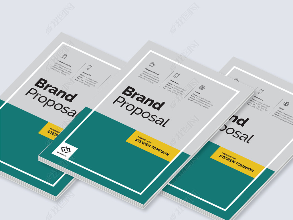 简单大气企业宣传画册产品手册ai设计模板