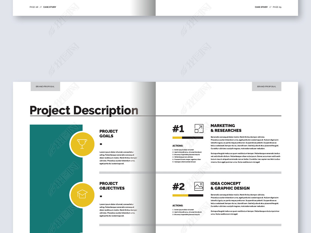 简单大气企业宣传画册产品手册ai设计模板