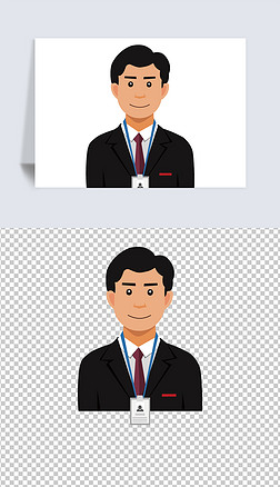 2020年人大代表卡通人物国家公务员设计形象png免抠素材矢量图