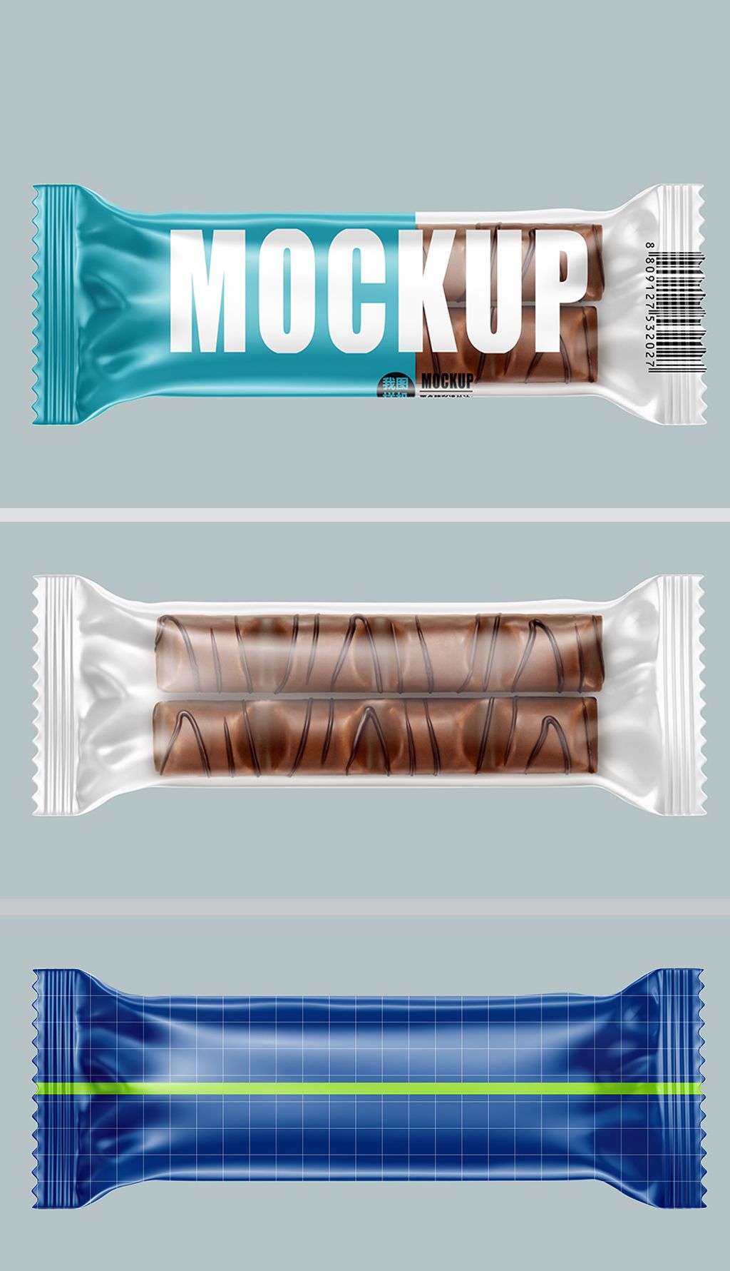 巧克力饼干棒包装袋样机模型