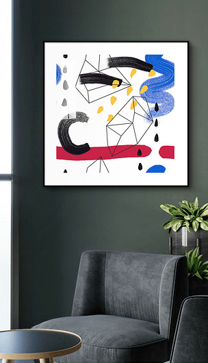 艺术色块波普涂鸦现代简约时尚下载-编号23688746-抽象装饰画-我图网