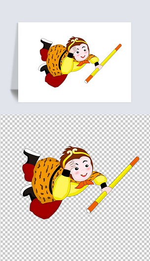 西游记孙悟空卡通漫画简笔画人物中国四大名著小报插画插图