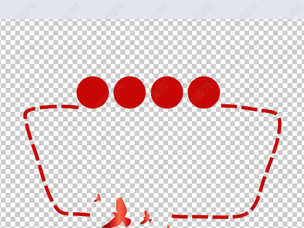 原创免抠党政元素新年中国风复古红色边框