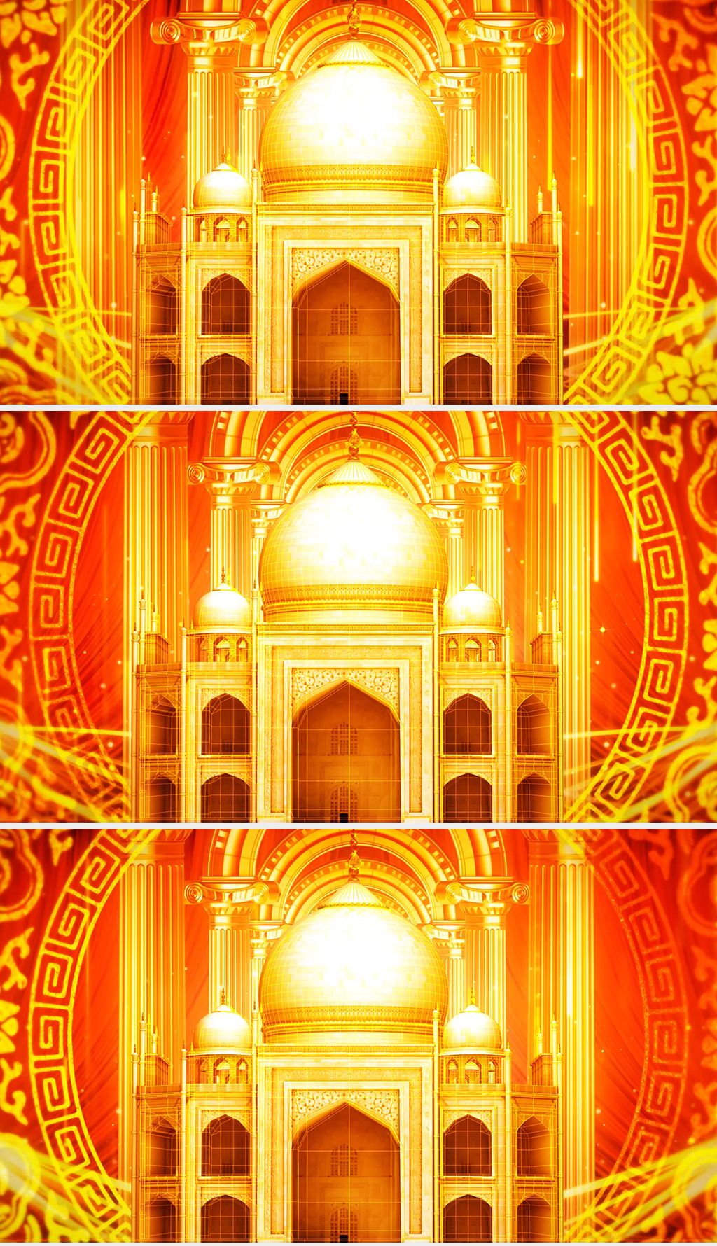 金色大气肚皮舞印度舞泰姬陵led背景视频