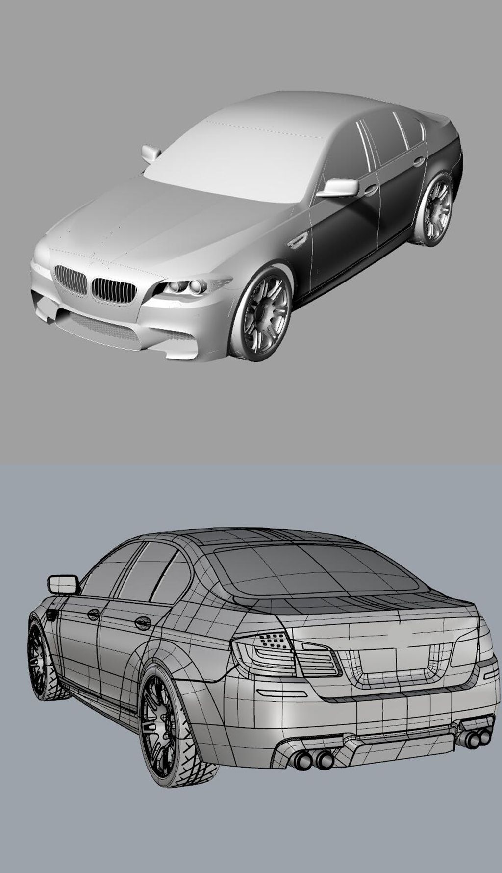 宝马m5汽车5系轿跑犀牛模型3d模型obj模型