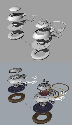 音乐耳机爆炸图分解图零件犀牛模型3d模型obj模型