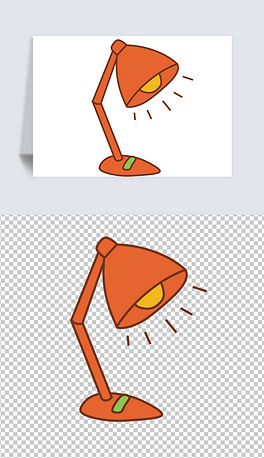 漂亮的卡通台灯设计图片简笔画png免抠素材