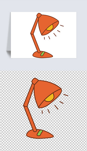 漂亮的卡通台灯设计图片简笔画png