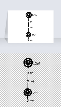 手绘时间轴历史免抠png