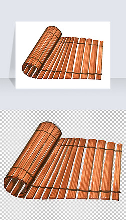 手绘古代书卷免抠元素|古代书本竹签书卷免抠png