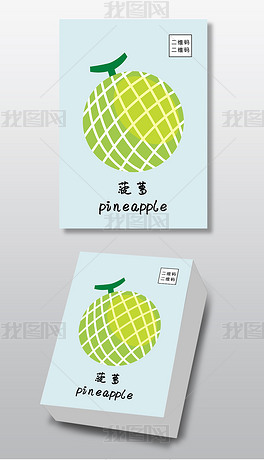 水果菠萝英语早教卡片英语早教卡片儿童英语卡片早教启蒙闪卡中英文