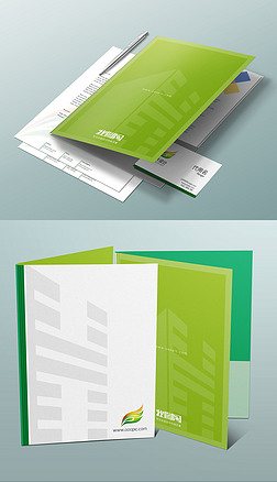 封套插页文件夹邀请函设计效果图样机