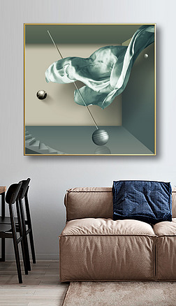 果粒橙高清大图装饰画|后现代轻奢爱马仕橙简约立体几何鎏金抽象玄关