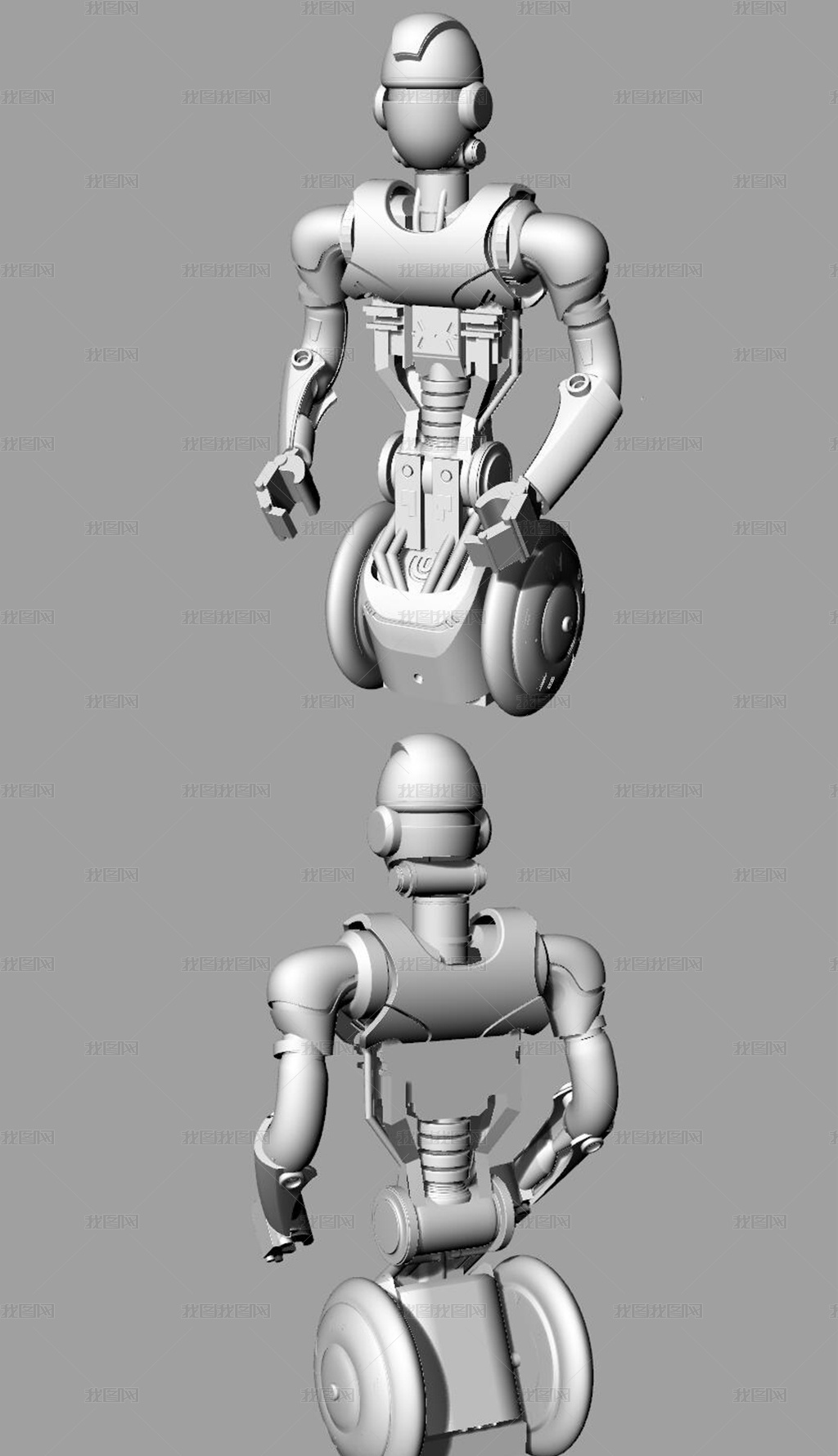 智能机器人轮子人形机器人犀牛模型3d模型obj模型图片素材模板下载 机动车 我图网