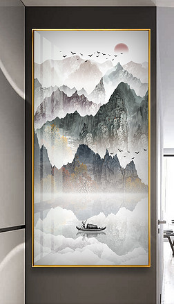 水墨画风景玄关