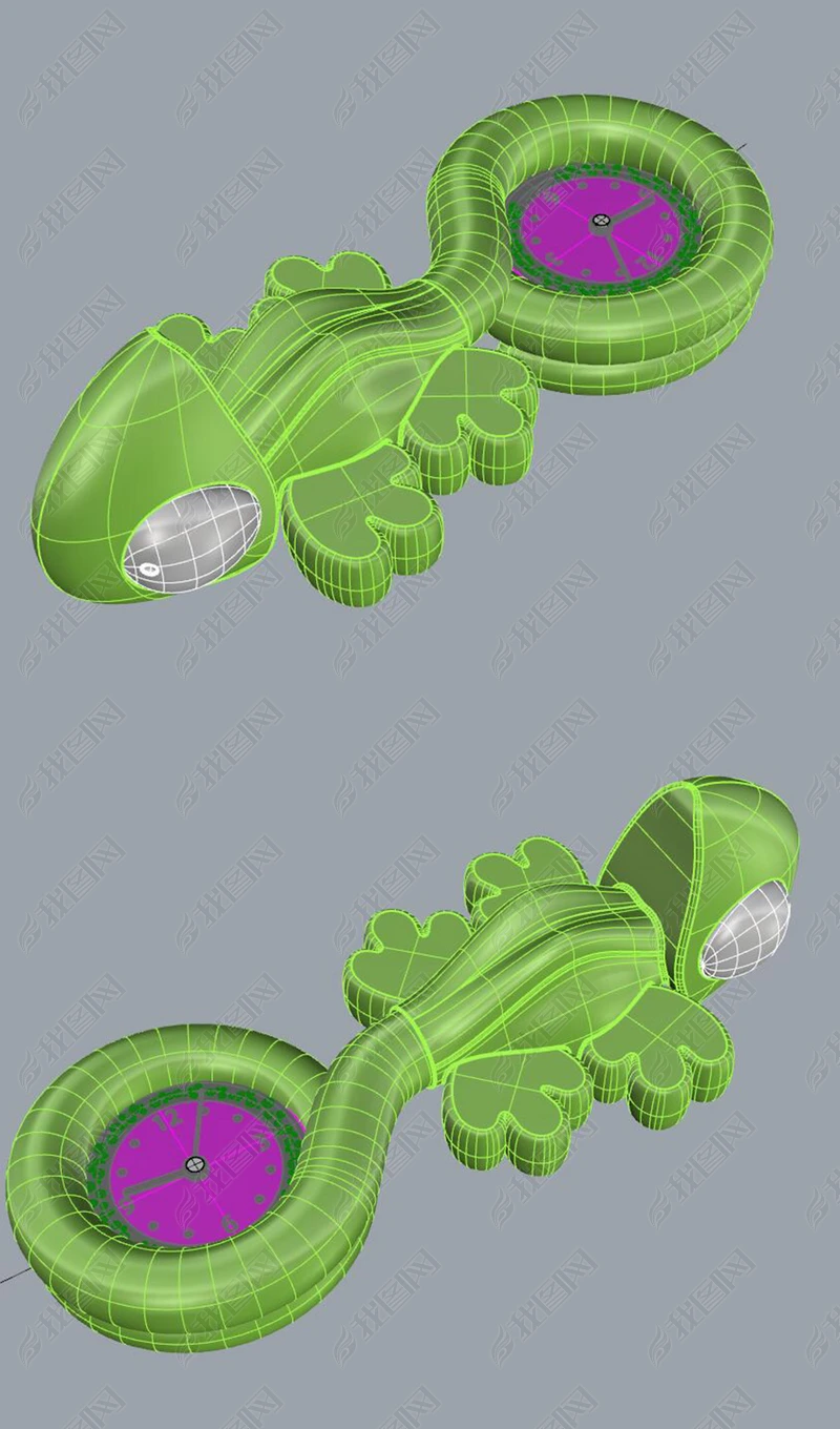 仿生蜥蜴趣味闹钟犀牛模型3d模型obj模型