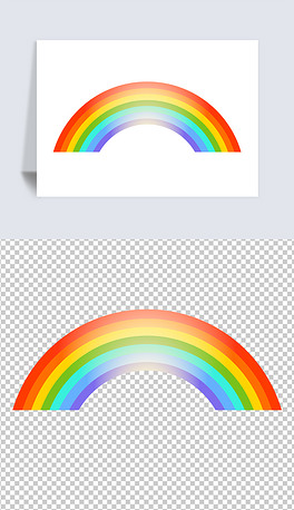 卡通彩虹彩虹婚礼彩虹楼梯免抠png