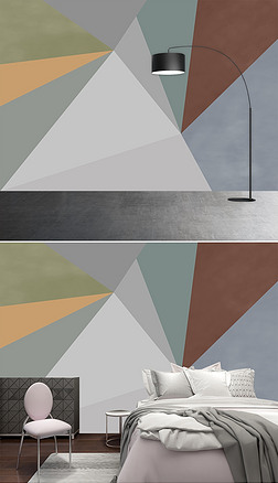 现代简约几何壁画几何墙画几何图形装饰画