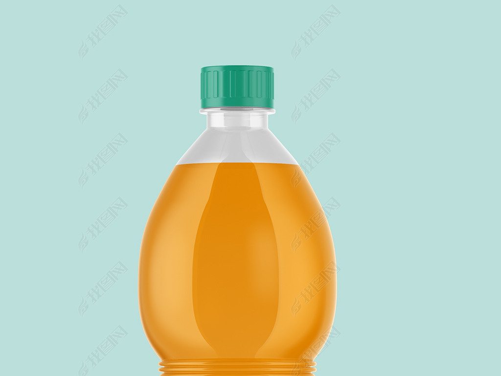 橙汁果汁可乐大饮料瓶样机瓶标贴图模型