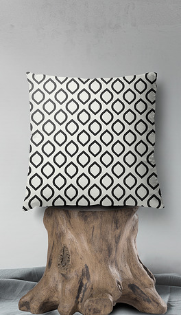 现代简约抽象几何四方连续印花抱枕图案